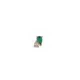 Me and You Gold and Emerald Stud Earring