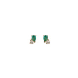 Me and You Gold and Emerald Stud Earring